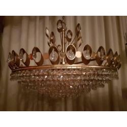 Vintage gouden jaren 70 palwa? kitsch lamp hanglamp