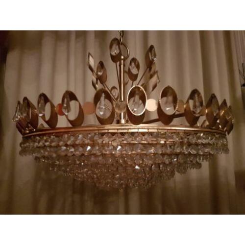 Vintage gouden jaren 70 palwa? kitsch lamp hanglamp