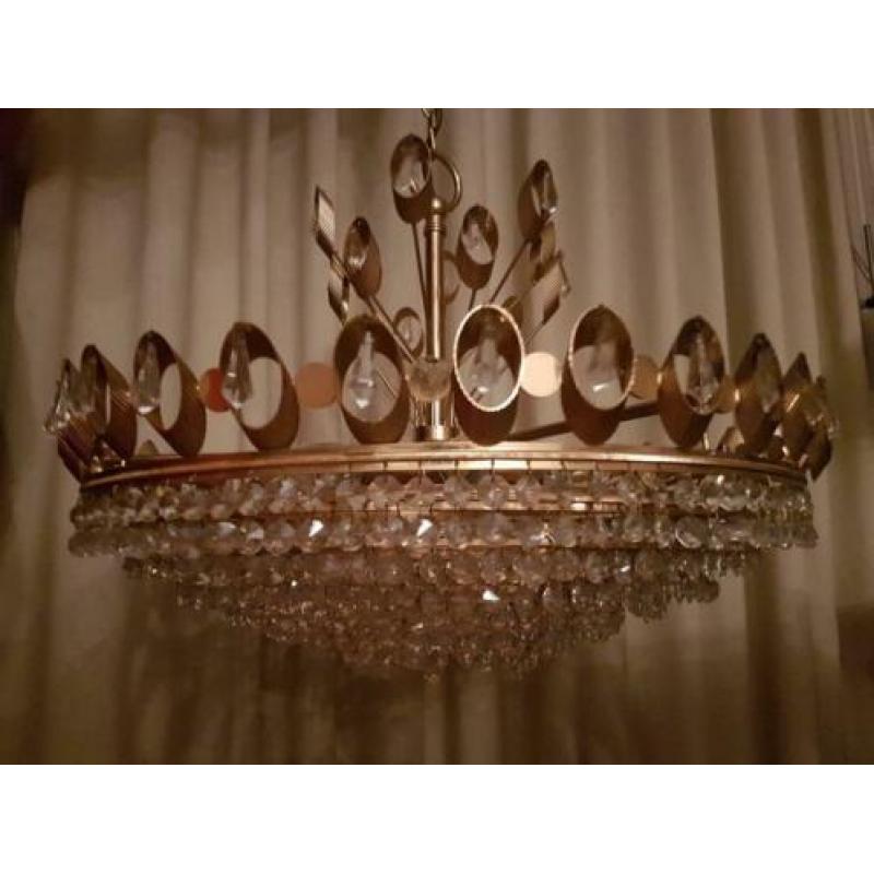 Vintage gouden jaren 70 palwa? kitsch lamp hanglamp