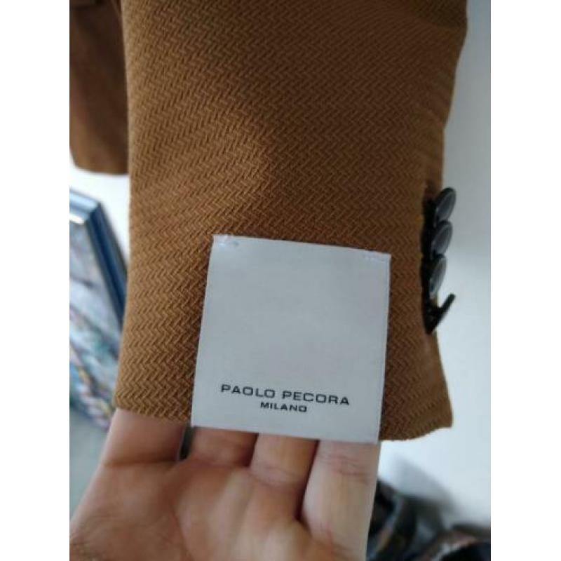 PAOLO PECORA Milano brown blazer 46 NIEUW