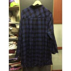 Lang check blouse, maat :xl