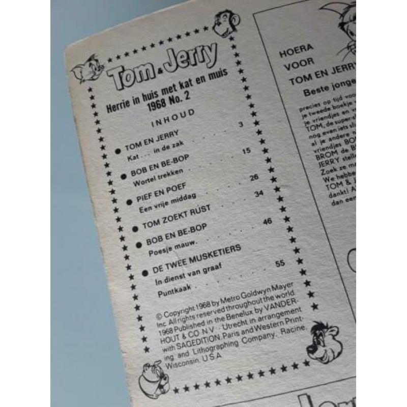 1968 : "TOM & JERRY" No. 2 (cartoons/strips)