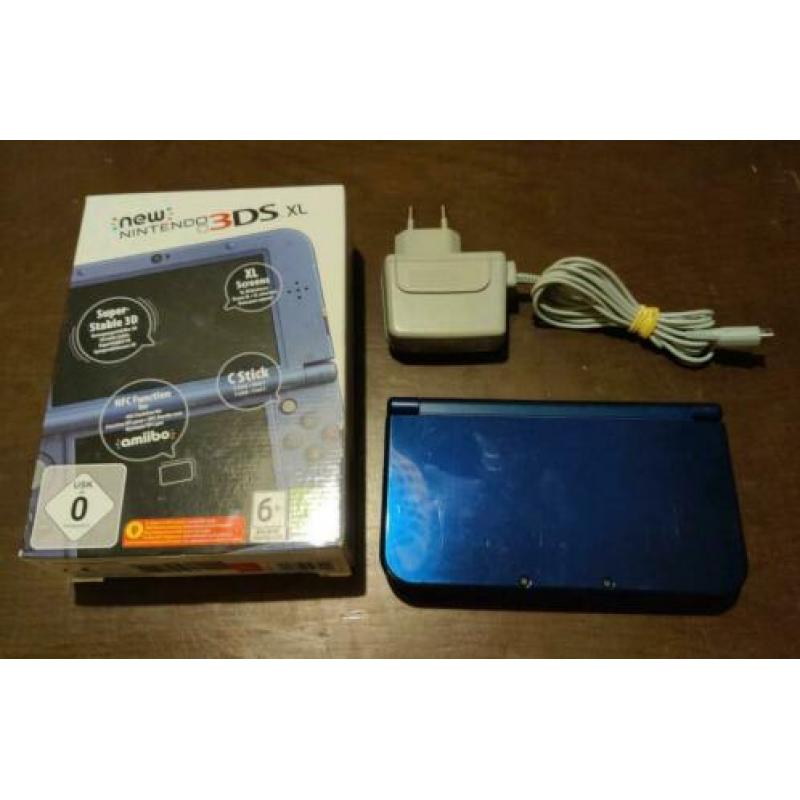 New Nintendo 3DS XL Metallic Blue compleet met oplader