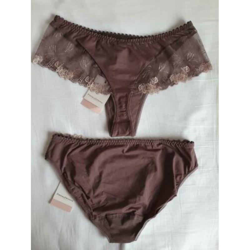 75H Prima Donna bh Plume toffee taupe evt string, slip NIEUW