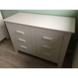 Bopita ledikant en commode wit