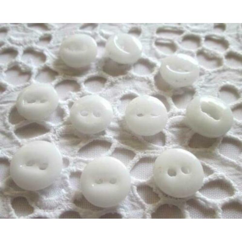 Vintage China buttons glasknopen nr M1262 wit