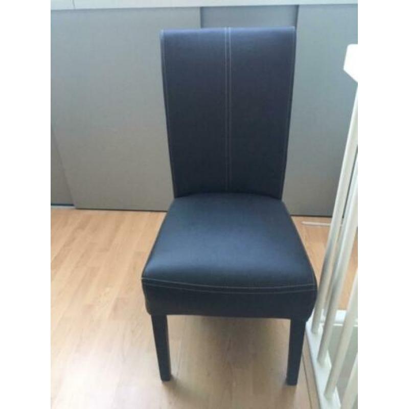 6x eetkamerstoel donker keuken kamer stoelen set zes stuks!