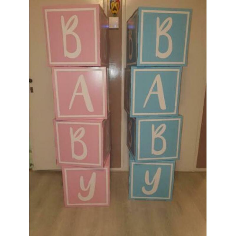 Stapelblokken "BABY" Babyshower/Gender reveal party