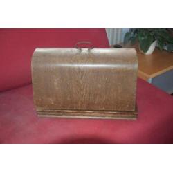 Hansa - Decoratieve naaimachine met stofkap - Hout, IJzer (g