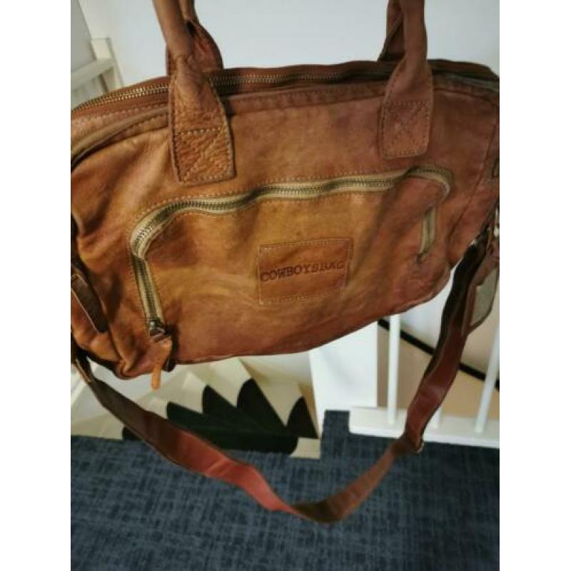 Cowboys bag schoudertas. Cognac.