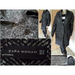 ZARA oversized lange tweedjas XS