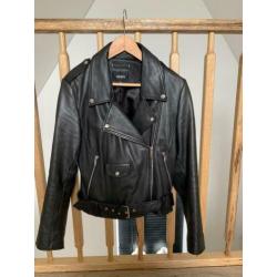 Originele Arma jas leren winter jas zwart biker jack 38