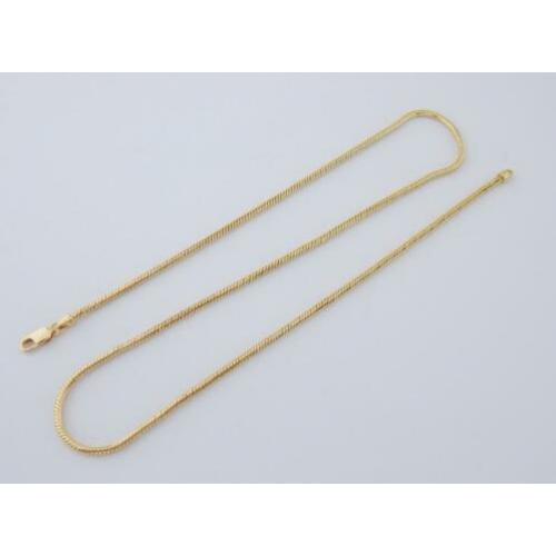 14 karaat Gouden Dames Collier - Ketting Slang-Schakel 47 cm
