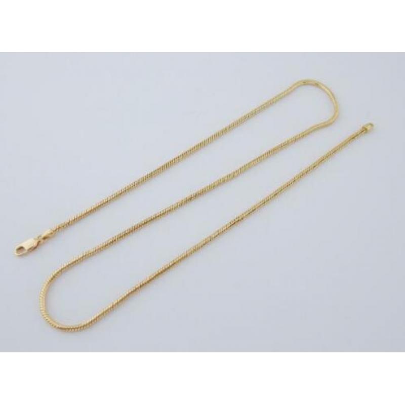 14 karaat Gouden Dames Collier - Ketting Slang-Schakel 47 cm