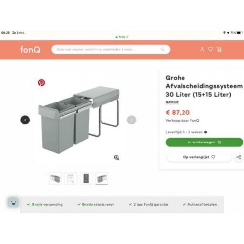 Grohe afval scheidings systeem