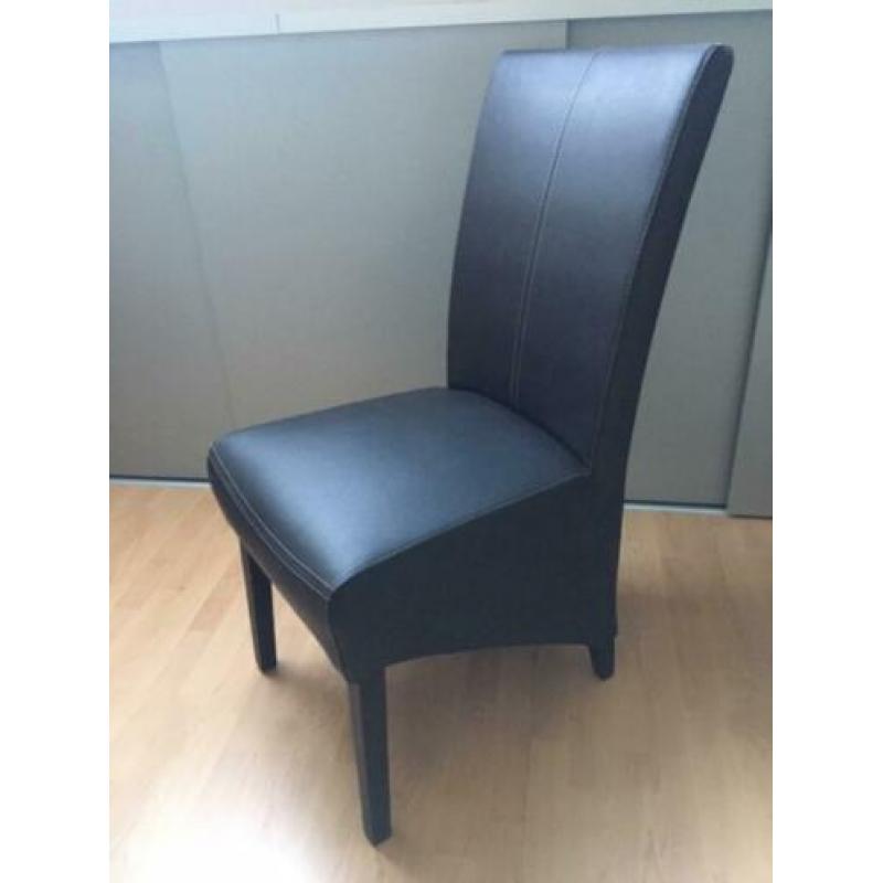 6x eetkamerstoel donker keuken kamer stoelen set zes stuks!