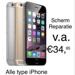 iPhone 7 6 5s 6s X SE 8 plus scherm barst glas LCD reparatie