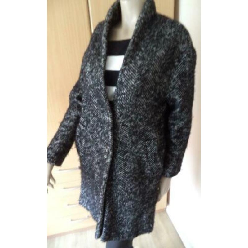 ZARA oversized lange tweedjas XS