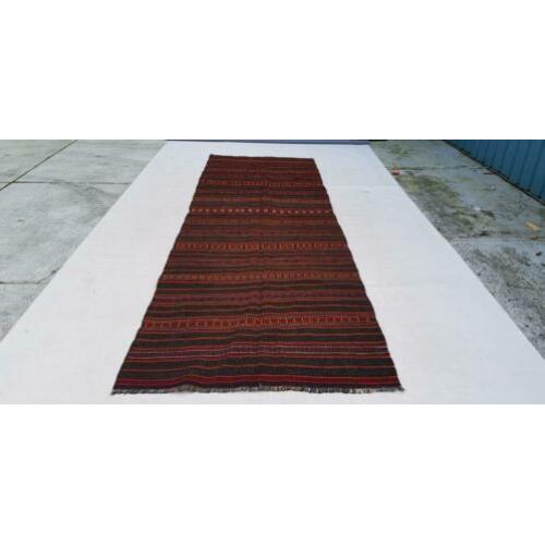 Vintage kelim kleed loper 400x140 cm vloerkleed tapijt kelim