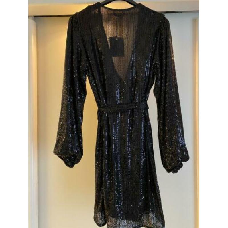 Nieuwe zwarte jurk glitter maat S