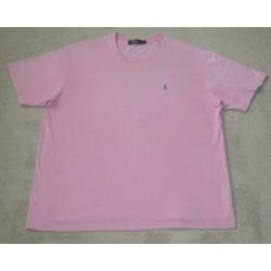 Origineel T-shirt van Ralph Lauren, licht roze, maat XL.