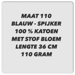 Maat 110 - spijker rok met roze stofbloem