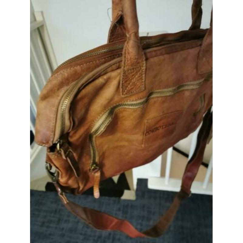 Cowboys bag schoudertas. Cognac.