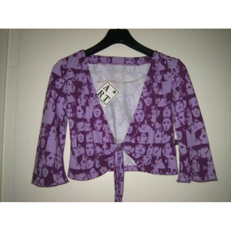 Nieuw! Enig bolero-vestje met fotoprint ART maat M, snazzeys