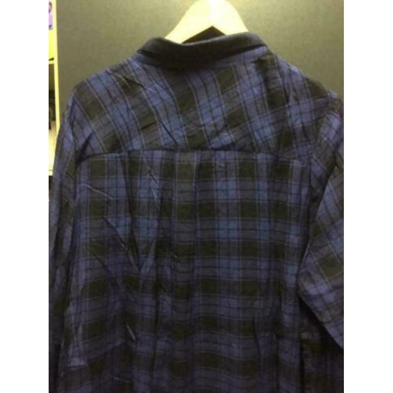 Lang check blouse, maat :xl