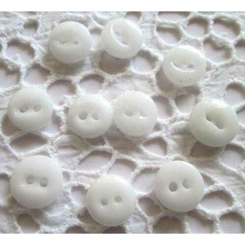 Vintage China buttons glasknopen nr M1262 wit