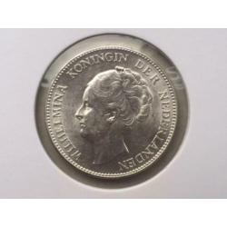 7 stuks 1 Gulden zilver Wilhemina zeer fraai - prachtig