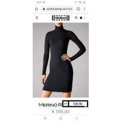Wolford merino rib dress wol maat S