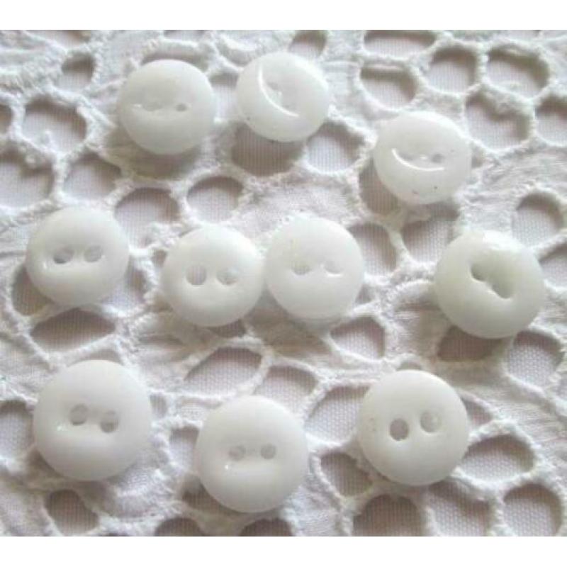 Vintage China buttons glasknopen nr M1262 wit