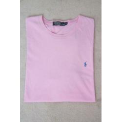 Origineel T-shirt van Ralph Lauren, licht roze, maat XL.