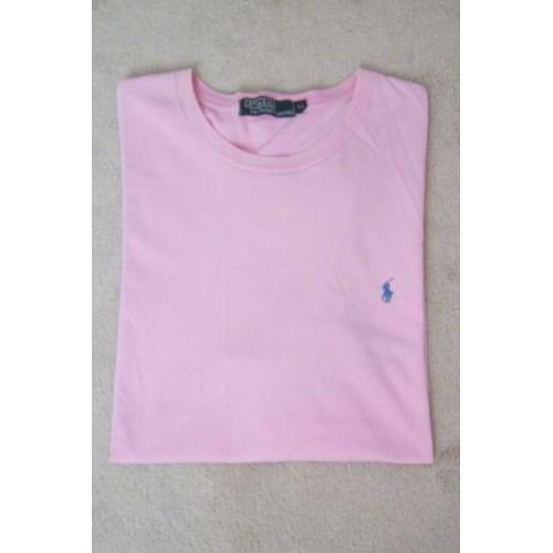 Origineel T-shirt van Ralph Lauren, licht roze, maat XL.
