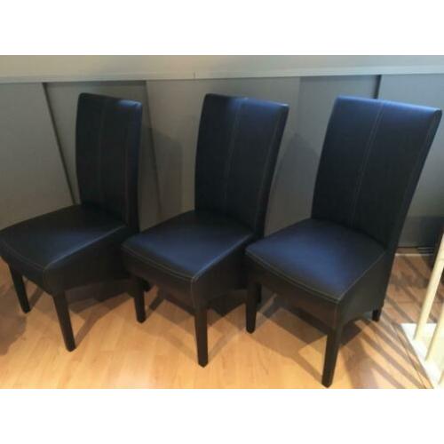 6x eetkamerstoel donker keuken kamer stoelen set zes stuks!