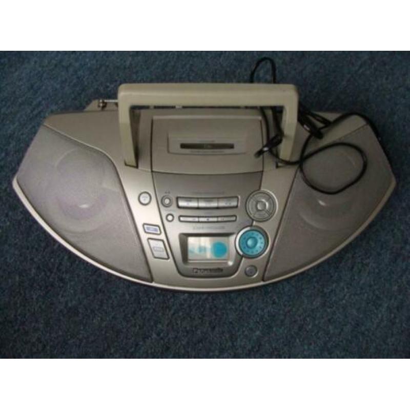 Panasonic radio met cassetterecorder en cdspeler