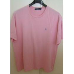 Origineel T-shirt van Ralph Lauren, licht roze, maat XL.