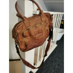 Cowboys bag schoudertas. Cognac.