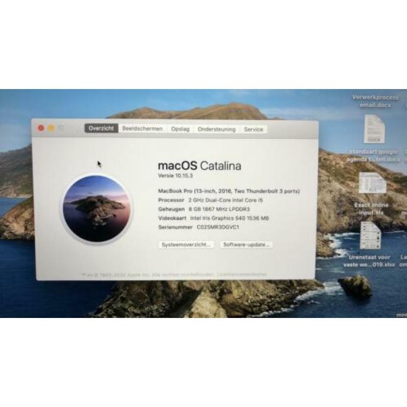 MacBook Pro 2016 i5 256GB 8GB nieuw scherm (560 euro)