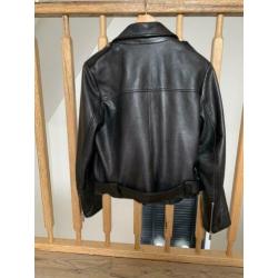 Originele Arma jas leren winter jas zwart biker jack 38