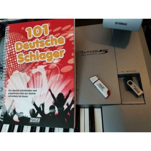 101 Deutsche Schlagers Midifiles + Boek voor Yamaha keyboard