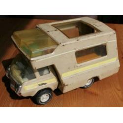 Retro metalen Tonka camper metaal kampeerwagen jaren 70 WIT