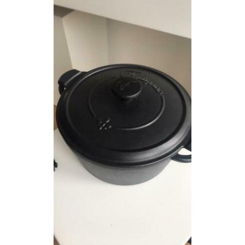 Zwarte gietijzeren pan Fontignac, 24 cm