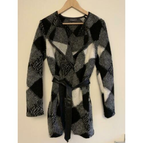 Dik gaaf vest met riem leder leer look maat 38/40 nieuw