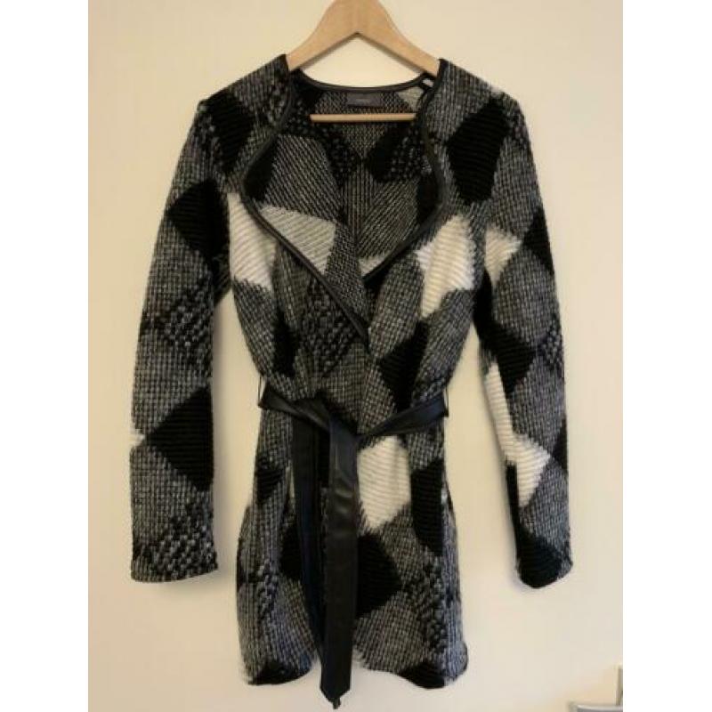 Dik gaaf vest met riem leder leer look maat 38/40 nieuw