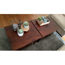 Set van 2 teakhouten salontafel !!!