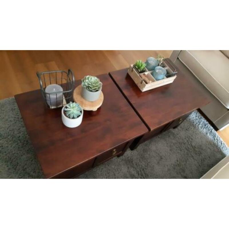Set van 2 teakhouten salontafel !!!