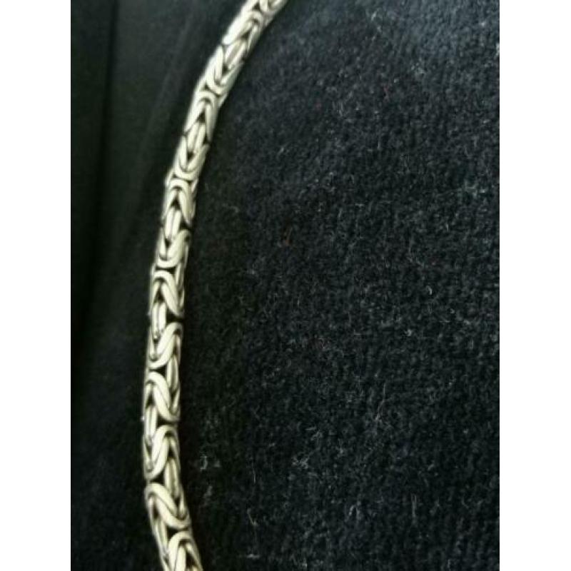 Ronde koningsketting sterling zilver