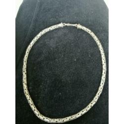 Ronde koningsketting sterling zilver